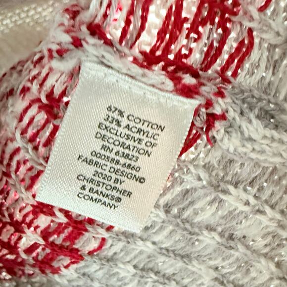 Christoph & Banks Cardinal Sweater Fair Isle Nordic Winter Knit Holiday Womens L - Picture 7 of 9